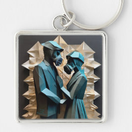 Chaveiro LOVE AND RESISTÊNCIA Origami 3 Premium Metal