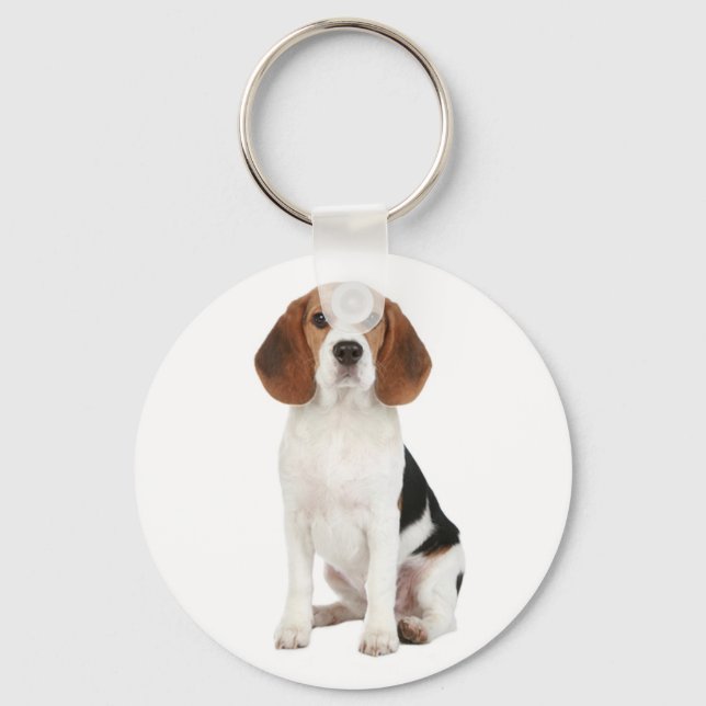 Chaveiro Love Beagle Puppy Dog Personalizado Cadeia de Chav (Frente)