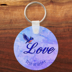 Chaveiro Love Bluebird Personalizado