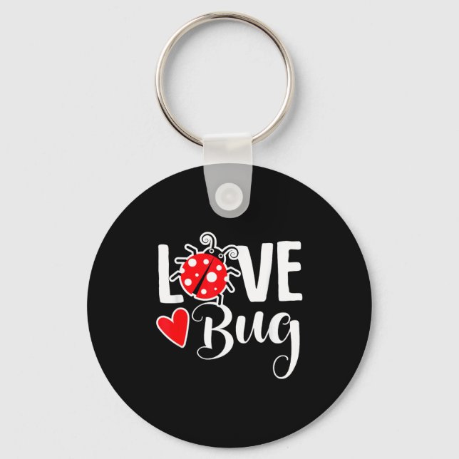 Chaveiro Love Bug Cute Valentine's Day Party Ladybug  (Frente)