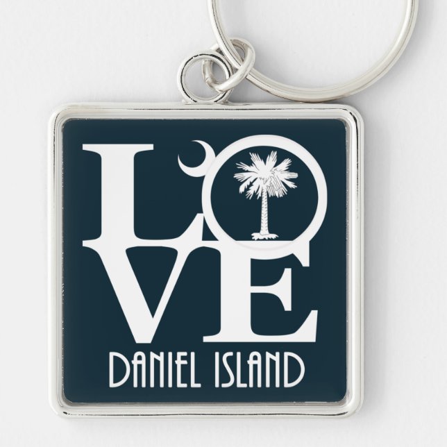Chaveiro LOVE Daniel Island Carolina do Sul (Frente)