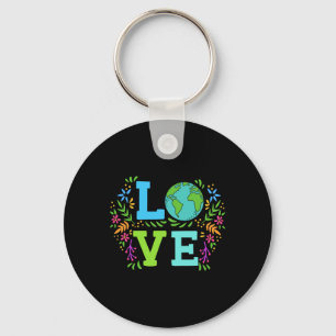 Chaveiro Love Earth Salve O Planeta Vintage Floral Earth Da