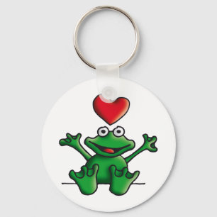 Chaveiro love heart frog