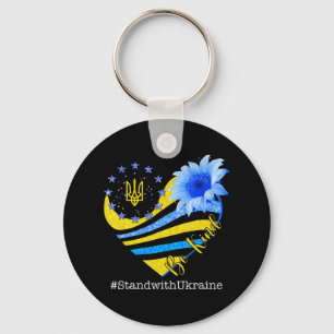 Chaveiro Love Heart Ucrânia Be Kind Stand With Ucrânia Ukra