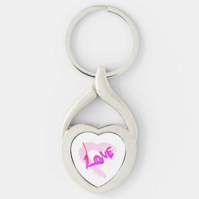 Chaveiro Love Hearts Zipper Charm Key Chain (Frente)