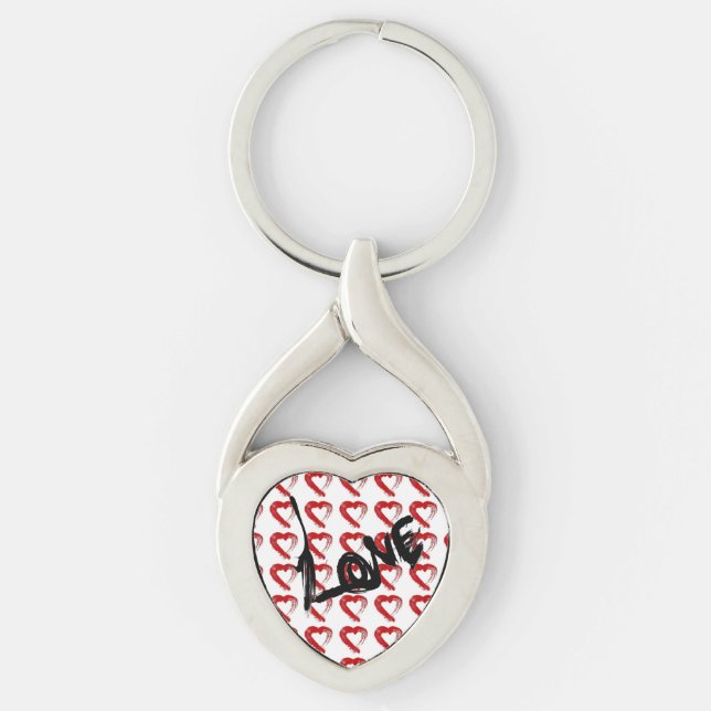 Chaveiro Love Hearts Zipper Charm Key Chain (Frente)