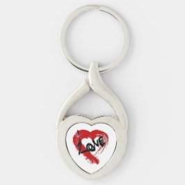 Chaveiro Love Hearts Zipper Charm Key Chain