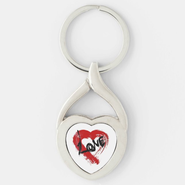 Chaveiro Love Hearts Zipper Charm Key Chain (Frente)
