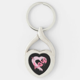 Chaveiro Love Hearts Zipper Charm Key Chain