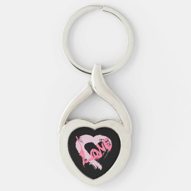 Chaveiro Love Hearts Zipper Charm Key Chain (Frente)