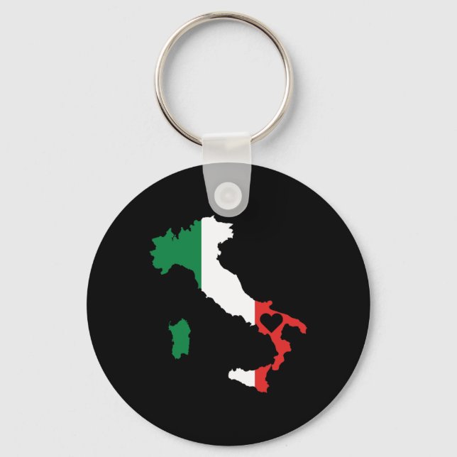 Chaveiro Love Italy Gift Italiana Orgulho Heart (Frente)