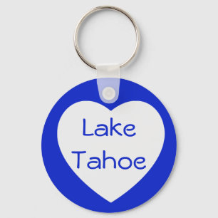 Chaveiro Love Lake Tahoe California / Nevada Heart Keychain