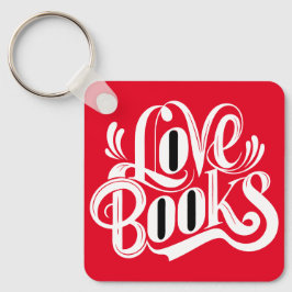 Chaveiro Love Livros Design Calliográfico