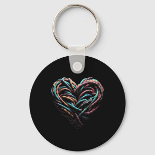 Chaveiro Love Mountain Escalbing Rock Climber Heart