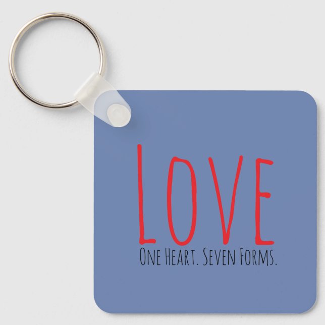 Chaveiro Love - One Heart. Seven Forms Acrylic Keychain (Frente)