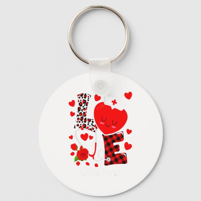 Chaveiro Love Stethoscope Heart Nicu Nurse Valentines Day  (Frente)