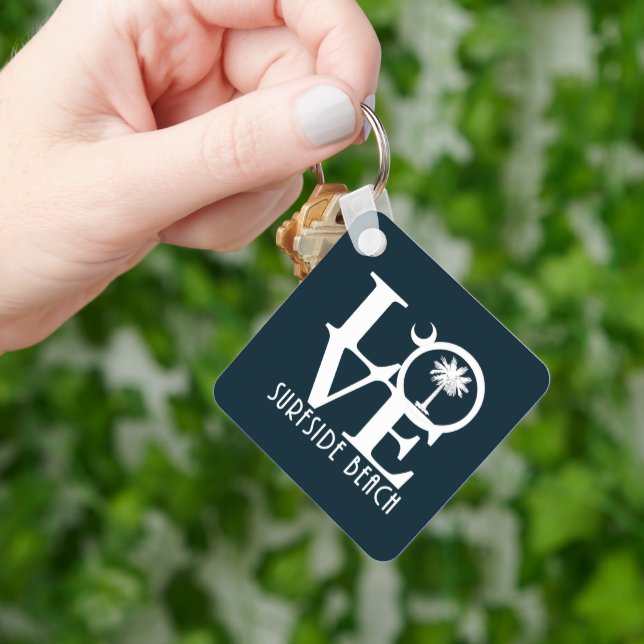 Chaveiro LOVE Surfside Beach SC House Flag (Mão)