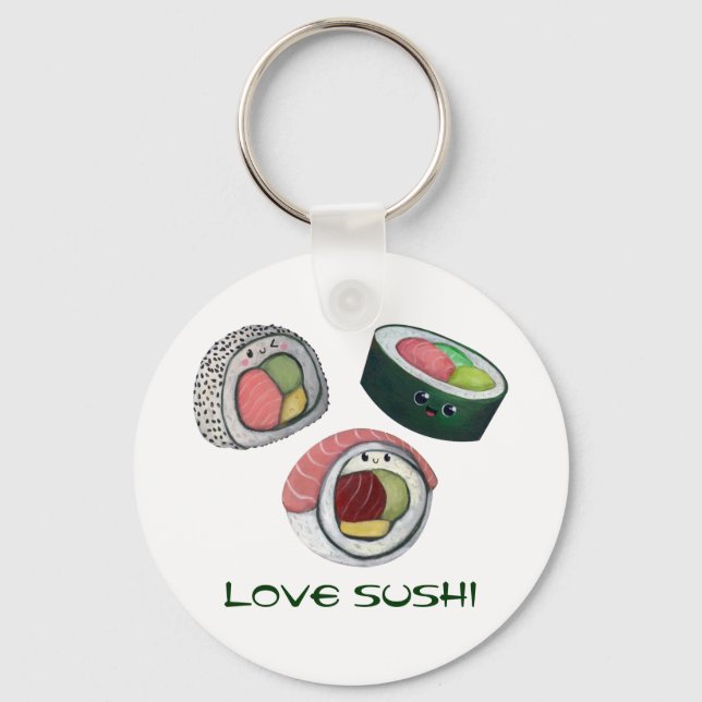 Chaveiro Love Sushi (Frente)
