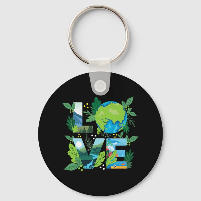 Chaveiro Love World - Environmental Protection Earth Day Cl (Frente)