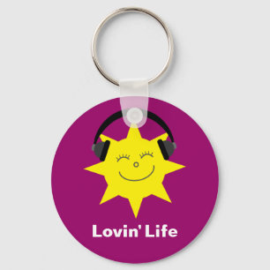 Chaveiro Lovin' life sun & headphones keychain