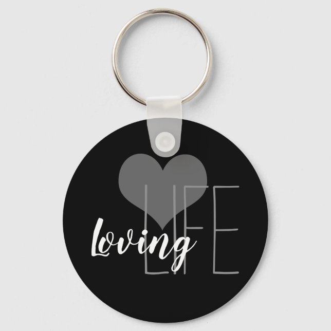 Chaveiro LOVING LIFE com carinho | (Frente)