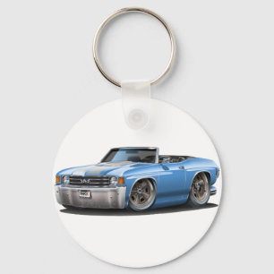 Chaveiro Lt 1971-72 de Chevelle Azul-Branco Convertível