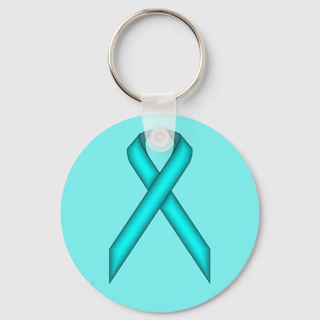 Chaveiro Lt Blue / Teal Standard Ribbon por Kenneth Yoncich (Frente)