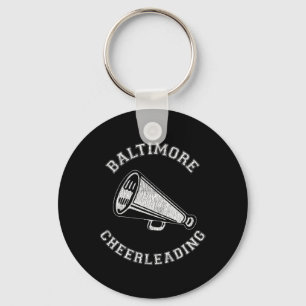 Chaveiro Ltimore Cheer Angustiado Retro Cheerleader dos ano
