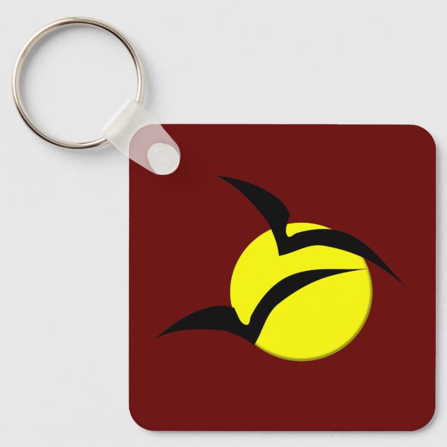 Chaveiro Lua cheia e morcegos personalizados (Frente)