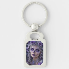 Chaveiro Lua de Ámora Calavera – Dia de Finados Roxo