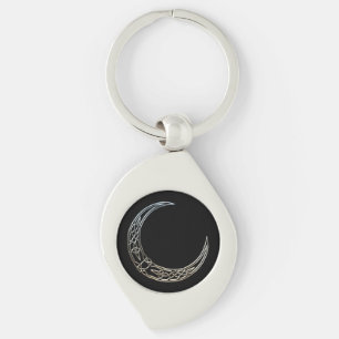 Chaveiro Lua De Silver E Crescente Celular Negra