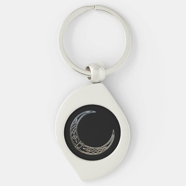 Chaveiro Lua De Silver E Crescente Celular Negra (Frente)