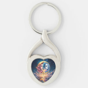 Chaveiro Lua do Equilíbrio Eterno – Almas de Fogo e Água.