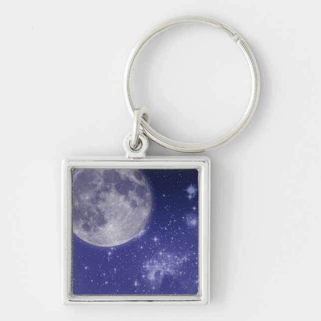 Chaveiro Lua e Estrelas brilhantes (Frente)