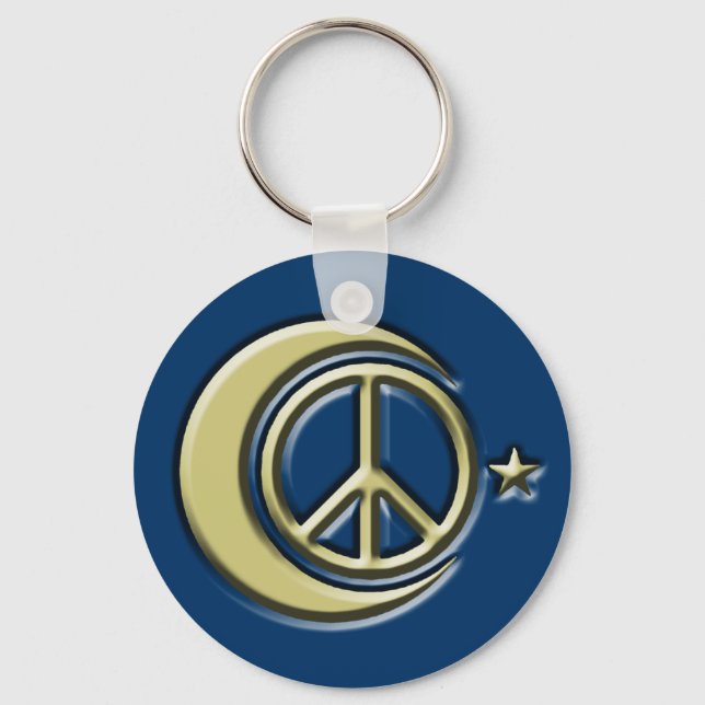 Chaveiro Lua e Estrelas pela Paz (Frente)