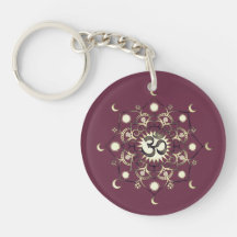 Lua Flor Cuja Lua Mandala Om Cita Dourado Roxo