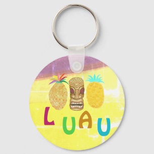 Chaveiro Luau Tiki de Abacaxi de Verão
