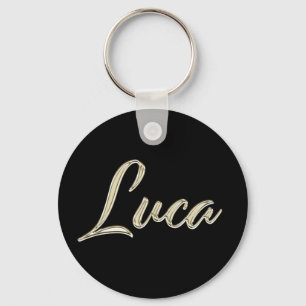 Chaveiro Luca Name whitegold Button Schlüsselanhänger