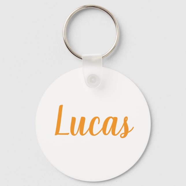 Chaveiro Lucas name Metal ring keychain (Frente)