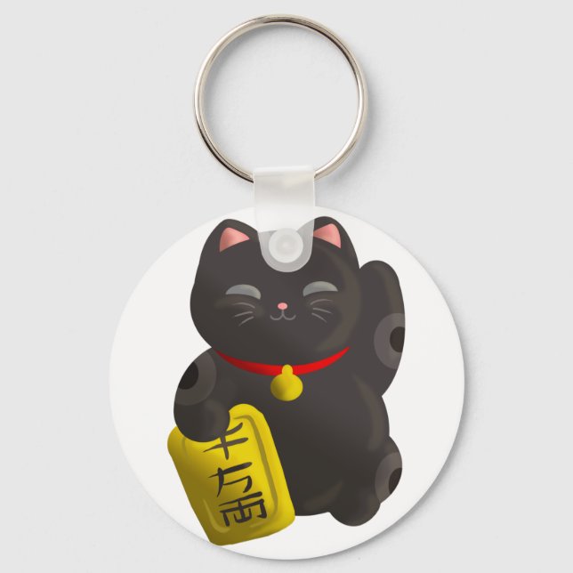 Chaveiro Lucky Cat Black (Frente)
