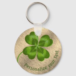 Chaveiro Lucky Charm Clover Vintage Personalizou Boa Sorte