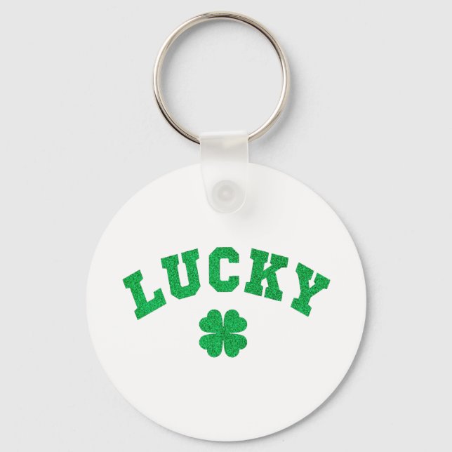 Chaveiro Lucky Clover Saint Patricks Day Both Side Print (Frente)