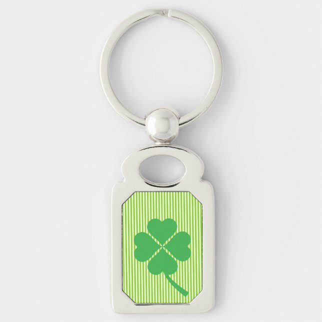 Chaveiro Lucky Four Shamrock Folha Design-87906 (Frente)