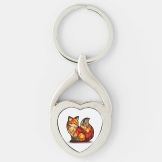 Chaveiro Lucky Fox Charm Metal Keychain