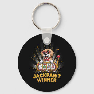 Chaveiro Lucky Jackpawner Vencedor do Jogo Casino Dog Plays