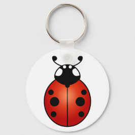 Chaveiro Lucky Ladybug Red Orange Black Ladybird Beetle