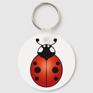 Chaveiro Lucky Ladybug Red Orange Black Ladybird Beetle