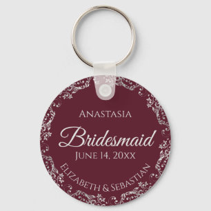 Chaveiro Lugar de Prata sobre Casamento de Bridesmaid da Bo