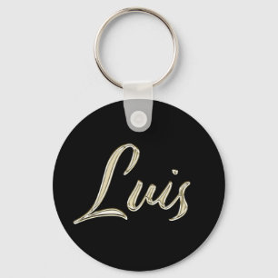 Chaveiro Luis Name whitegold Button Schlüsselanhänger
