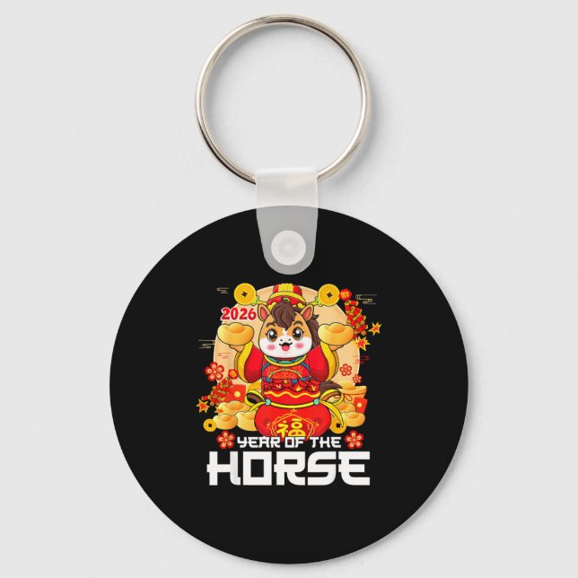 Chaveiro Lunar New Year 2026 Year Of The Horse Chinese New  (Frente)